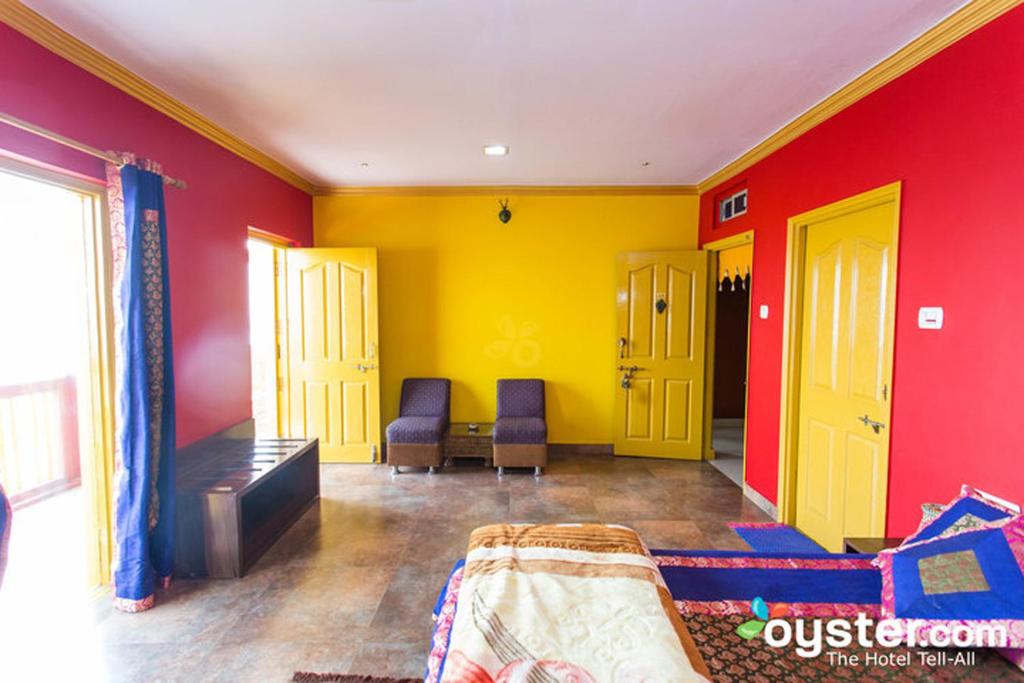 Posezení v ubytování Ganpati Guest House
