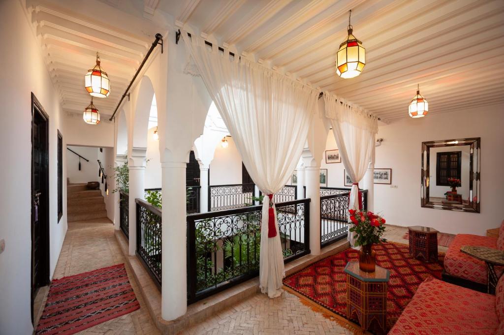 Posezení v ubytování Riad des trois palais