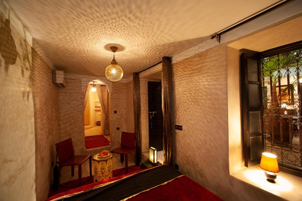 Posezení v ubytování Riad des trois palais