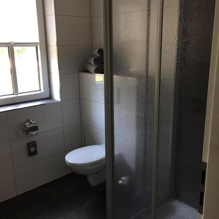 Koupelna v ubytování Haus am Parc