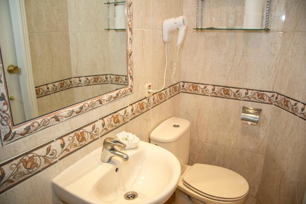 Koupelna v ubytování Hostal Los Alpes