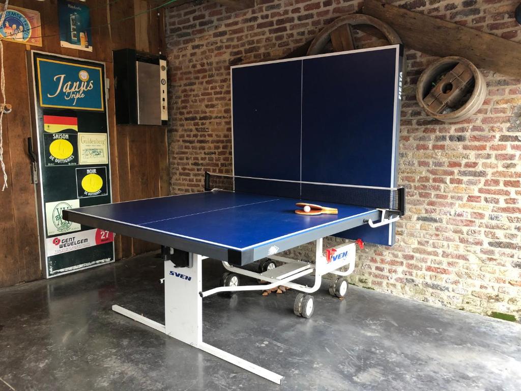 Stolní tenis v ubytování Grote Goesting holiday house nebo okolí