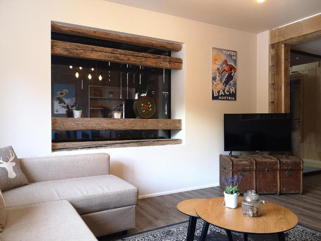 Televízia a/alebo spoločenská miestnosť v ubytovaní De nussi's chalet 3