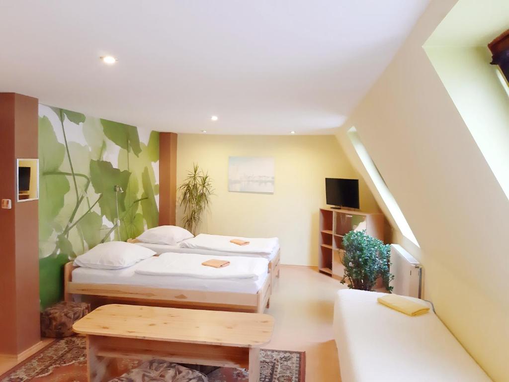 Letto o letti in una camera di Penzion Havaj