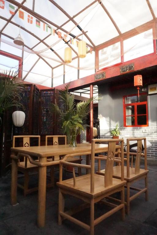 Restaurace v ubytování Beijing Yue Bin Ge Courtyard Hotel