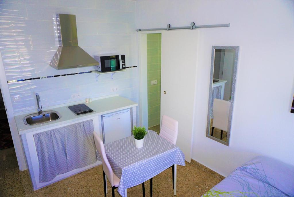 Kuchnia lub aneks kuchenny w obiekcie LOFT - GARAJE - TERRAZA PRIVADA Junto al Parque y Playa