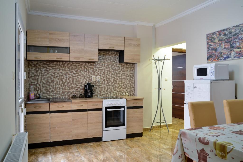 Kuchyňa alebo kuchynka v ubytovaní Harmónia Belvárosi Apartmanok