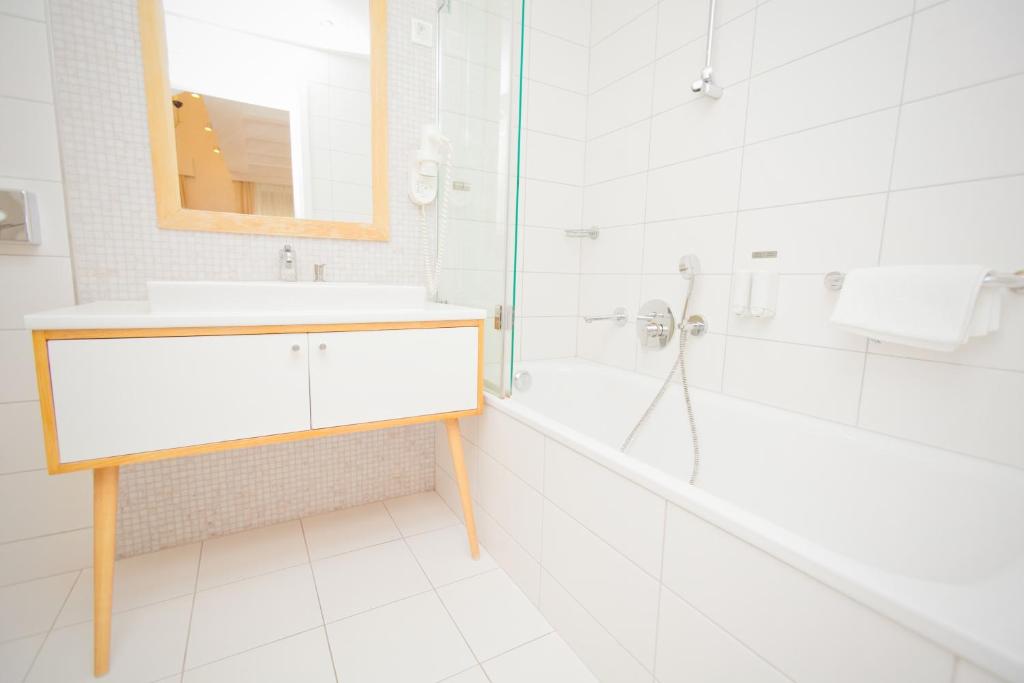 Koupelna v ubytování Boutique Hotel Szárcsa