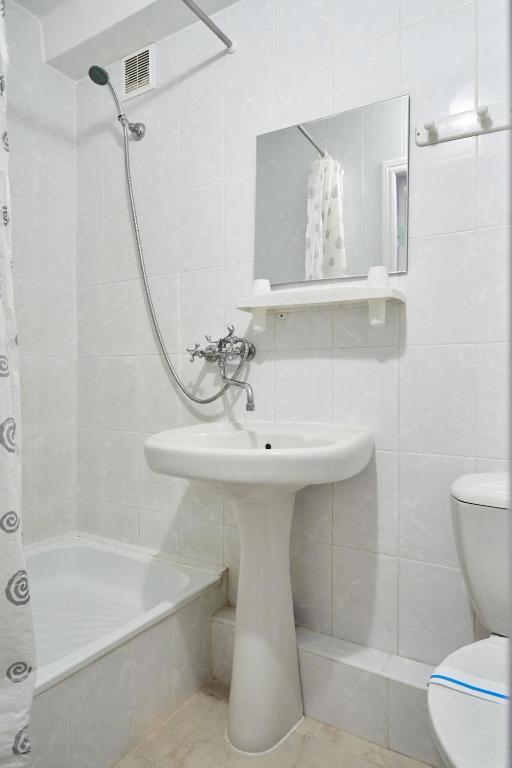 Koupelna v ubytování Hotel Druzhba