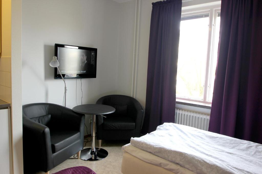 Voodi või voodid majutusasutuse Karlshamn Vandrarhem och Hotell toas