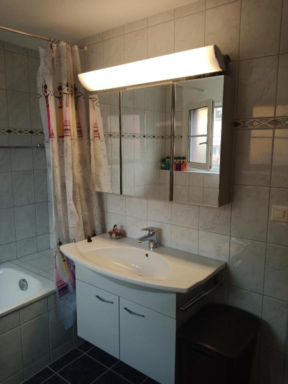 Koupelna v ubytování B&B Im Bitzi
