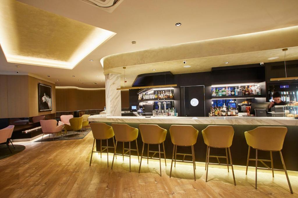 The lounge or bar area at Grand Plaza Hotel & Wellness