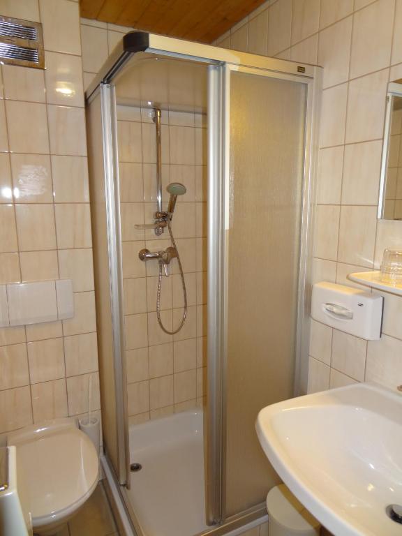 Koupelna v ubytování Hotel Peter