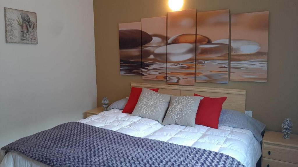 Cama o camas de una habitación en Apartamentos rurales La posada de Donato