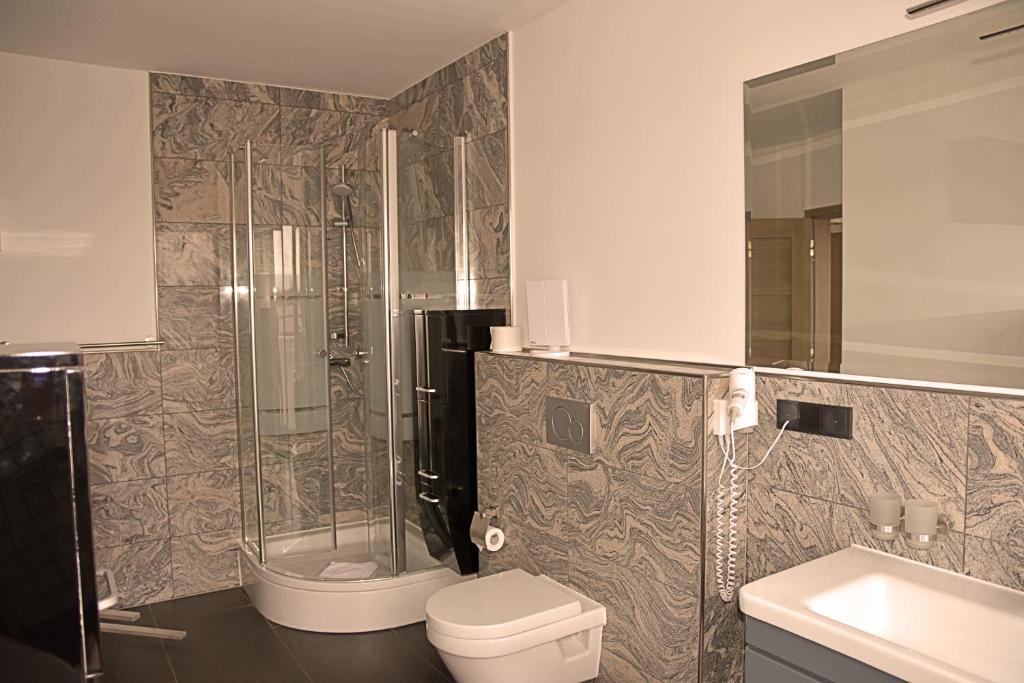 Koupelna v ubytování Hotel Walsroder Hof
