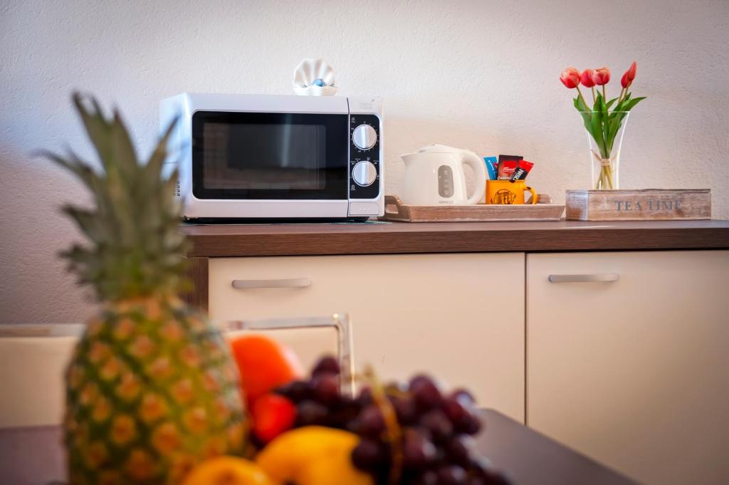 Kuchyň nebo kuchyňský kout v ubytování F&R Apartments