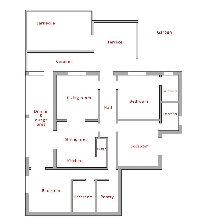 Půdorys ubytování Apartments Mikelic