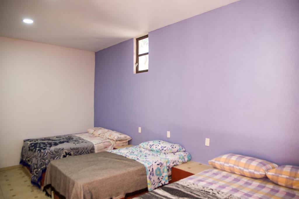 Postel nebo postele na pokoji v ubytování Hotel Cuauhtemoc