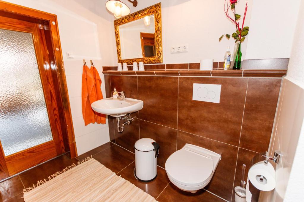 Kúpeľňa v ubytovaní Ferienhaus Höllberg