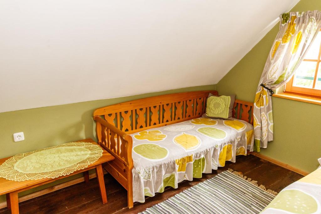 Posteľ alebo postele v izbe v ubytovaní Ferienhaus Höllberg