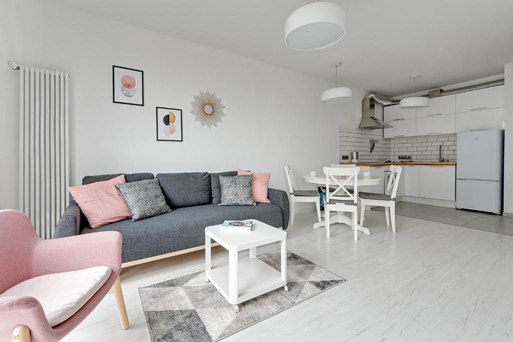 Kuchyň nebo kuchyňský kout v ubytování GRANO FLATS Gdańsk - Aura I