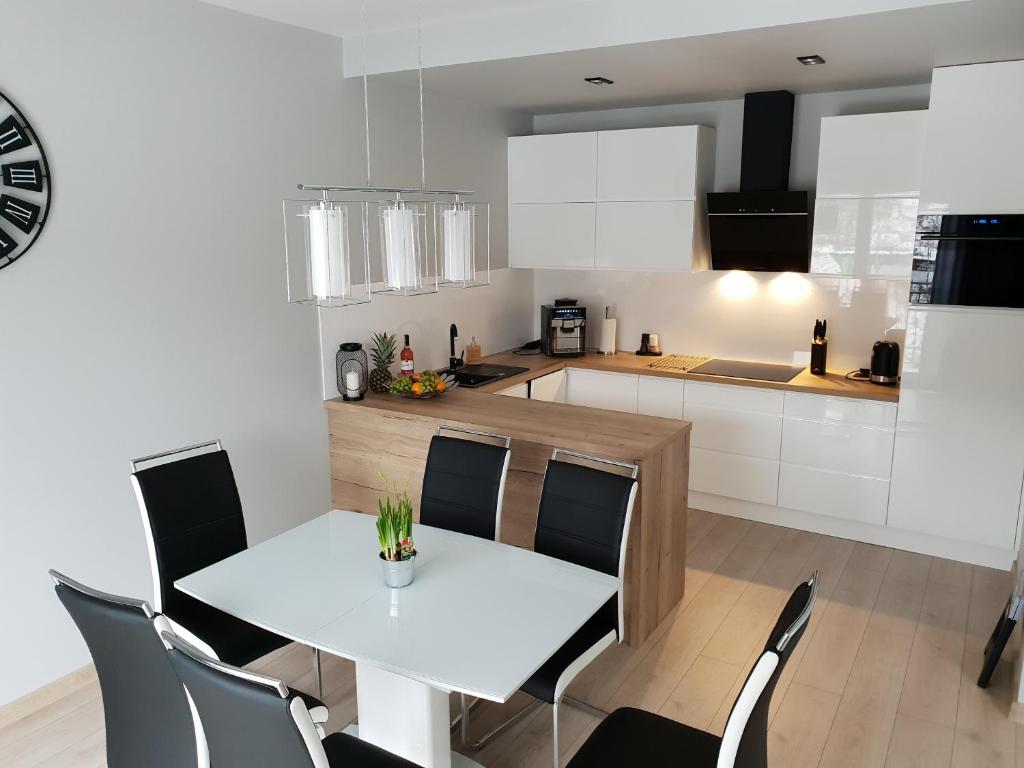 Kuchyňa alebo kuchynka v ubytovaní Vera Apartment Świeradów-Zdrój Zakopiańska 22 C m10