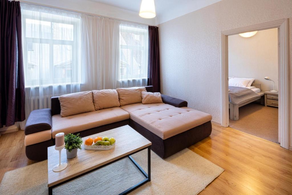 Istumisnurk majutusasutuses Old Riga Aldaru street One Bedroom Apartment