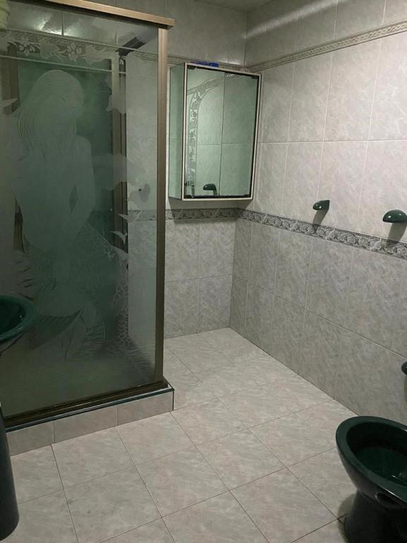 Koupelna v ubytování Hotel Don Olivo