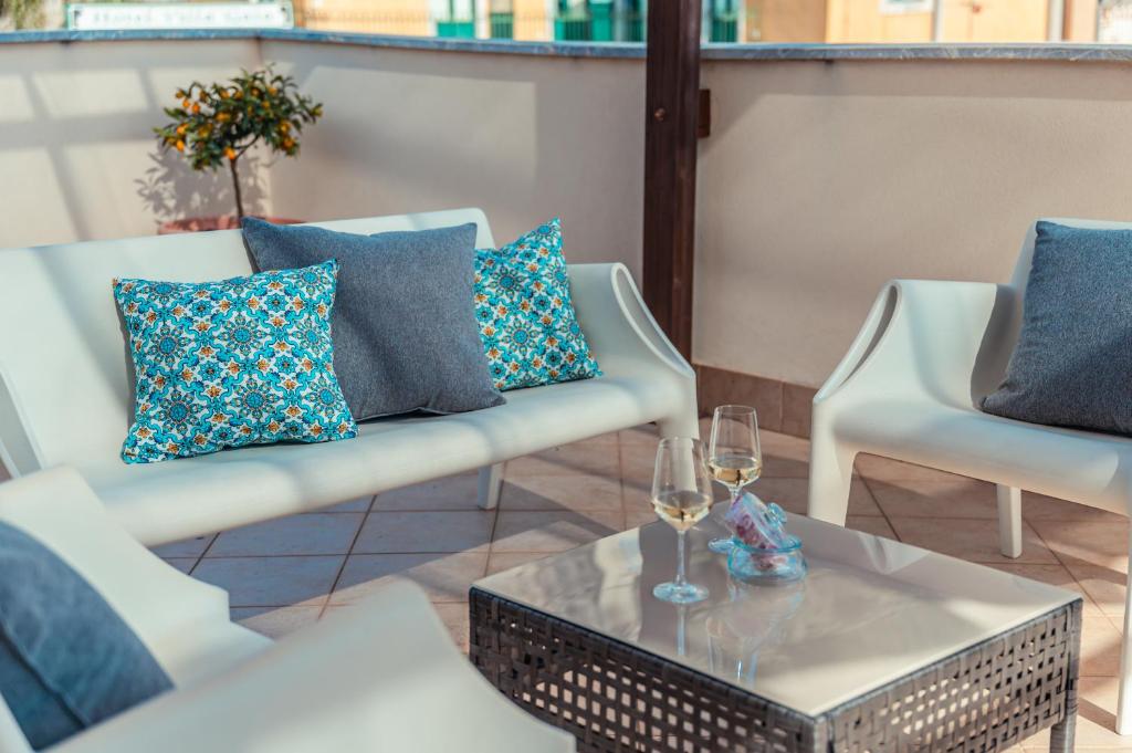 Mosaico Taormina Guest House - 海景一卧室公寓 - 带露台