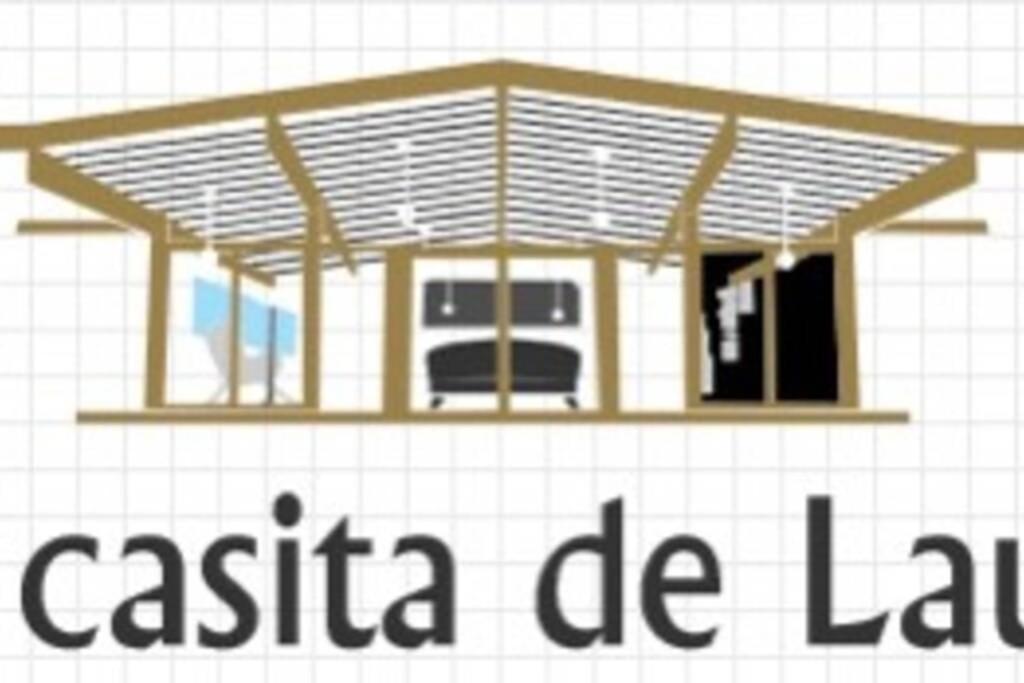 a rendering of a house with the words casita de la land at La Casita de Laura in Bolonia