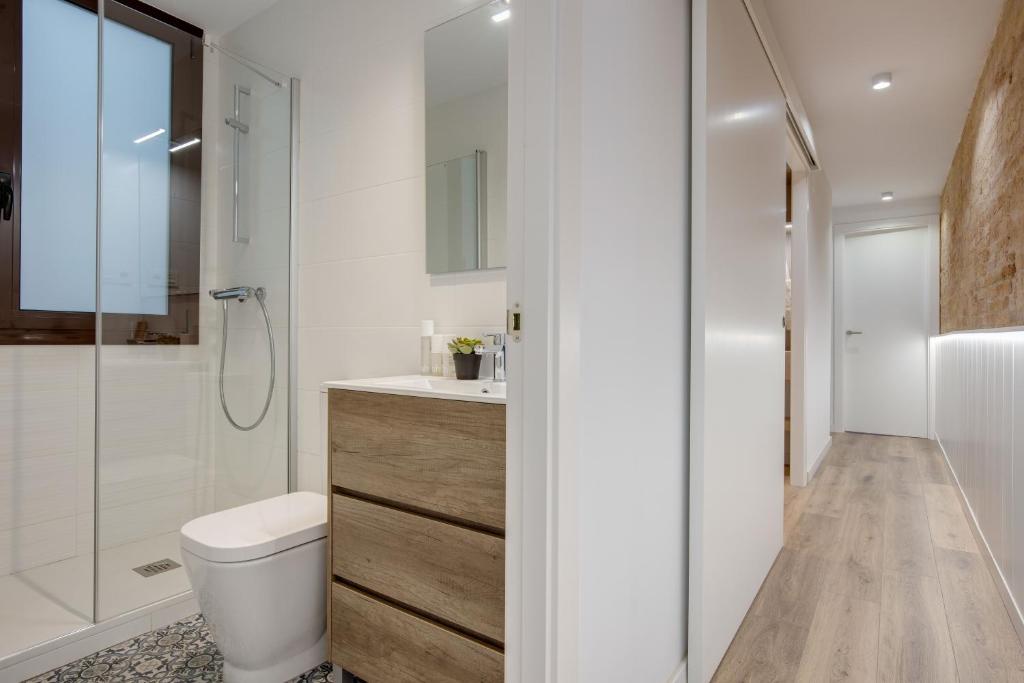 Koupelna v ubytování LucasLand Apartments Barcelona