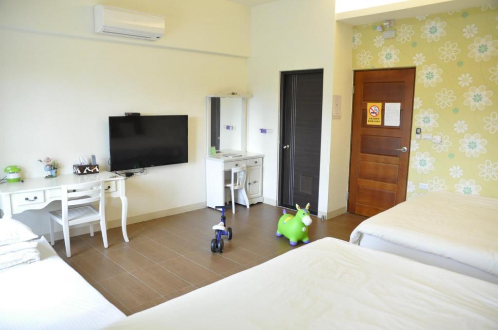 TV a/nebo společenská místnost v ubytování Sky Bird Garden B&B