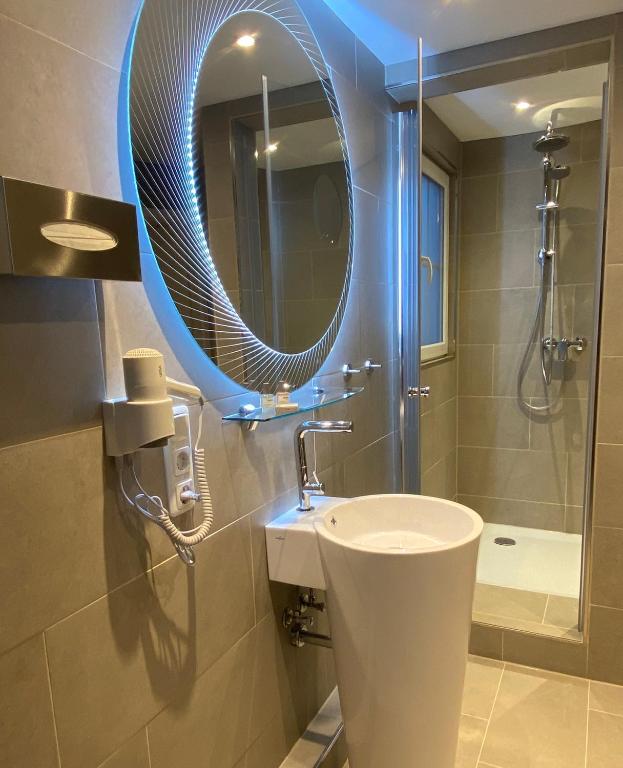 Koupelna v ubytování Wilsmann Apartmentvermietung
