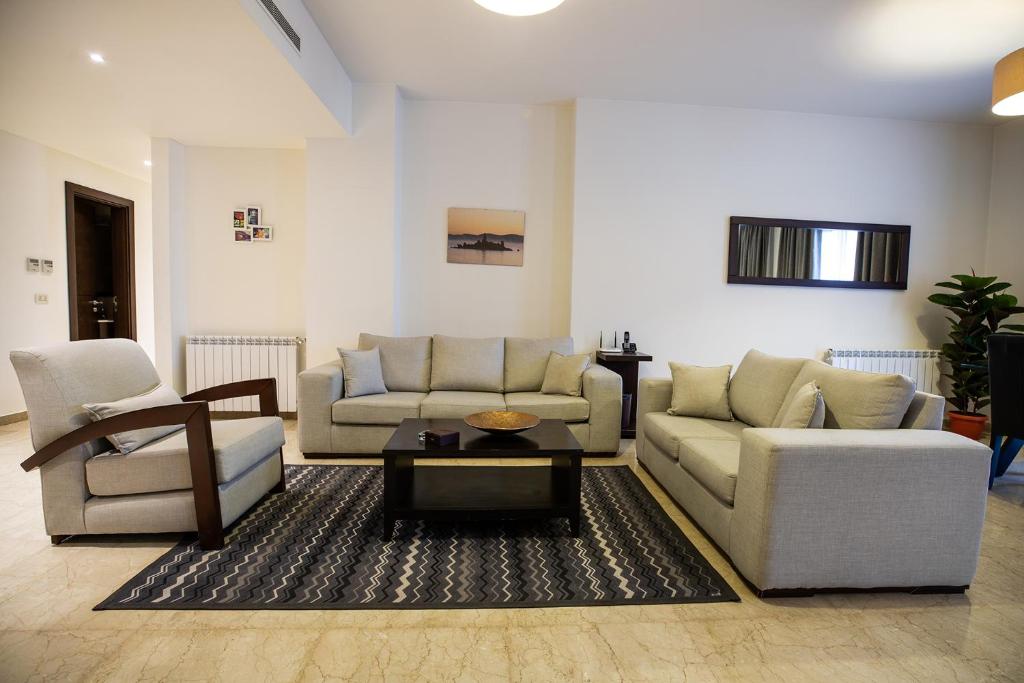Posezení v ubytování Kantari Suites