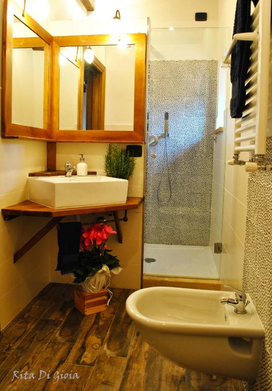 Koupelna v ubytování B&B Lavanda e Rosmarino