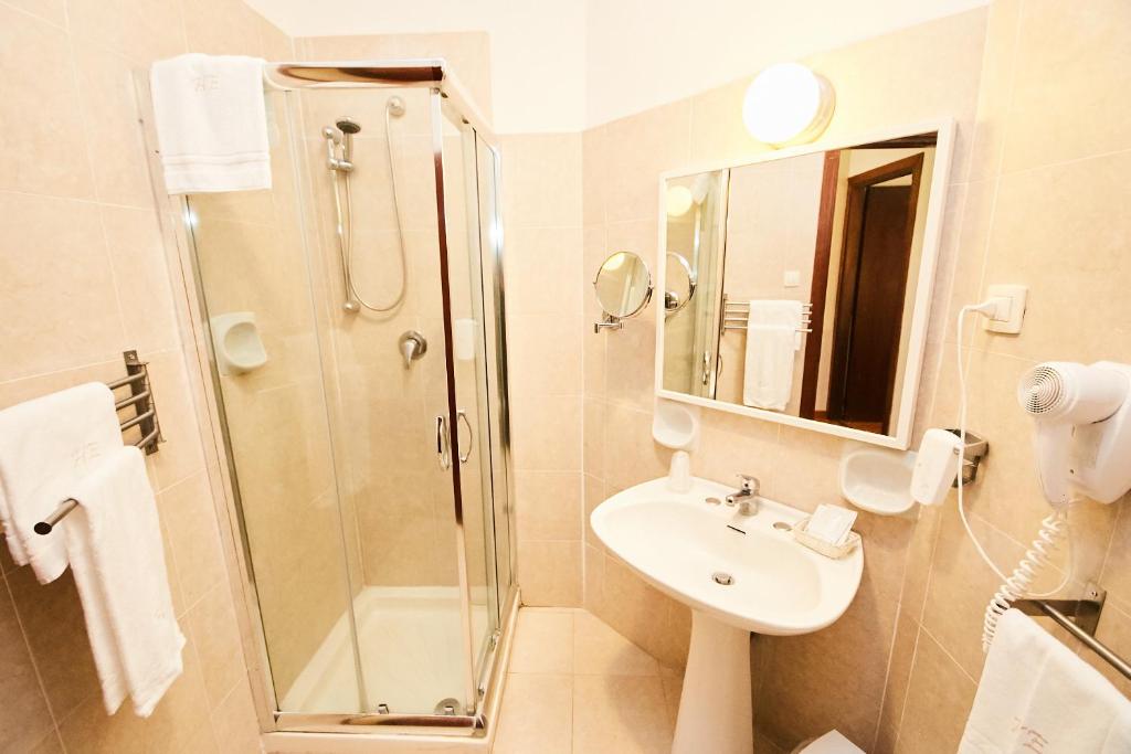 Koupelna v ubytování Hotel Enterprise