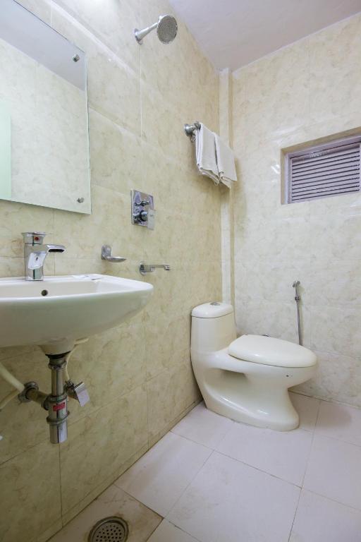 Koupelna v ubytování Hotel Kwality