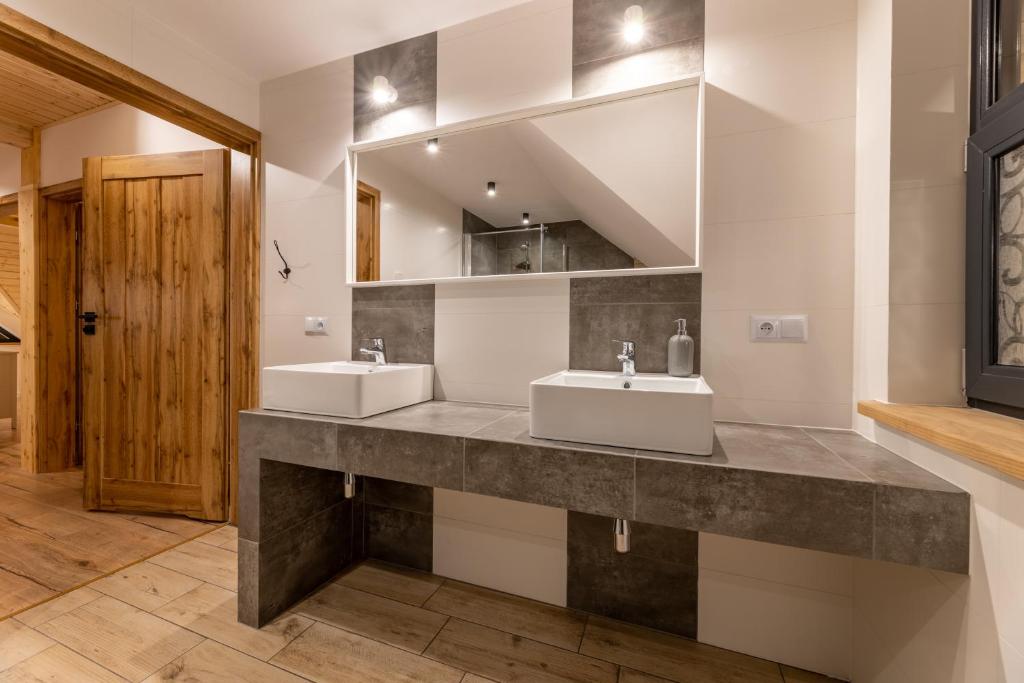 Kúpeľňa v ubytovaní Villa Gromadzyń