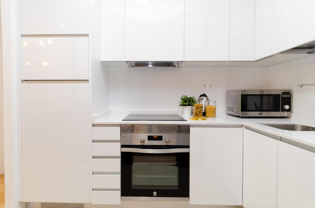 Kuchyň nebo kuchyňský kout v ubytování Palacio Premium Stay