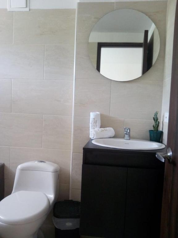Koupelna v ubytování Hotel Viena