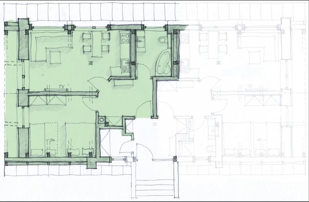 Půdorys ubytování Apartmany Slunecnice