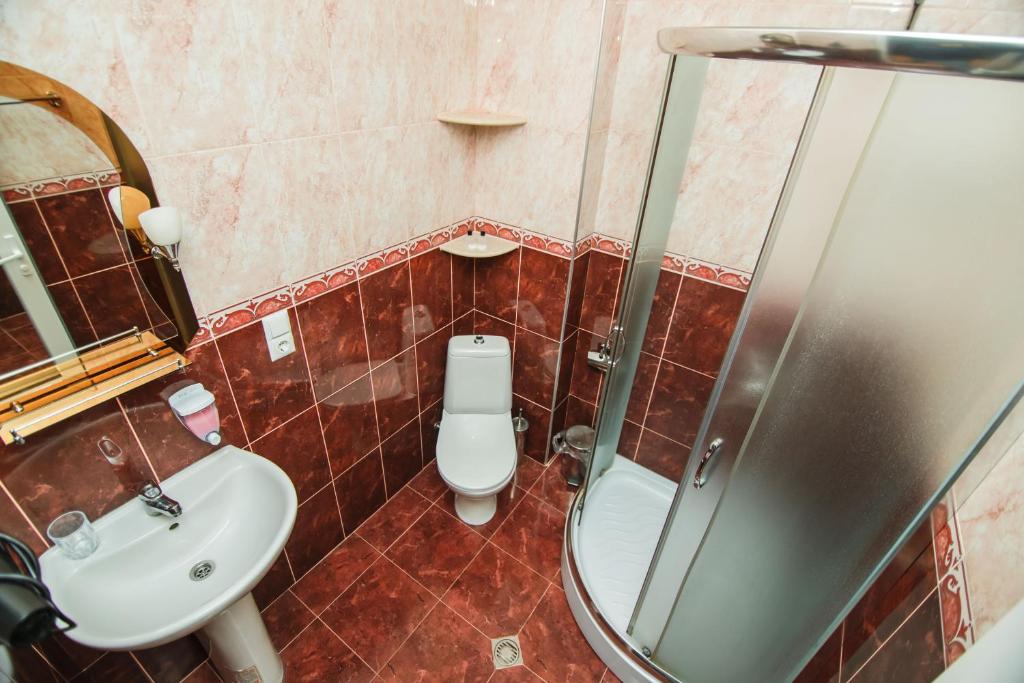 Koupelna v ubytování Hotel Egrisi