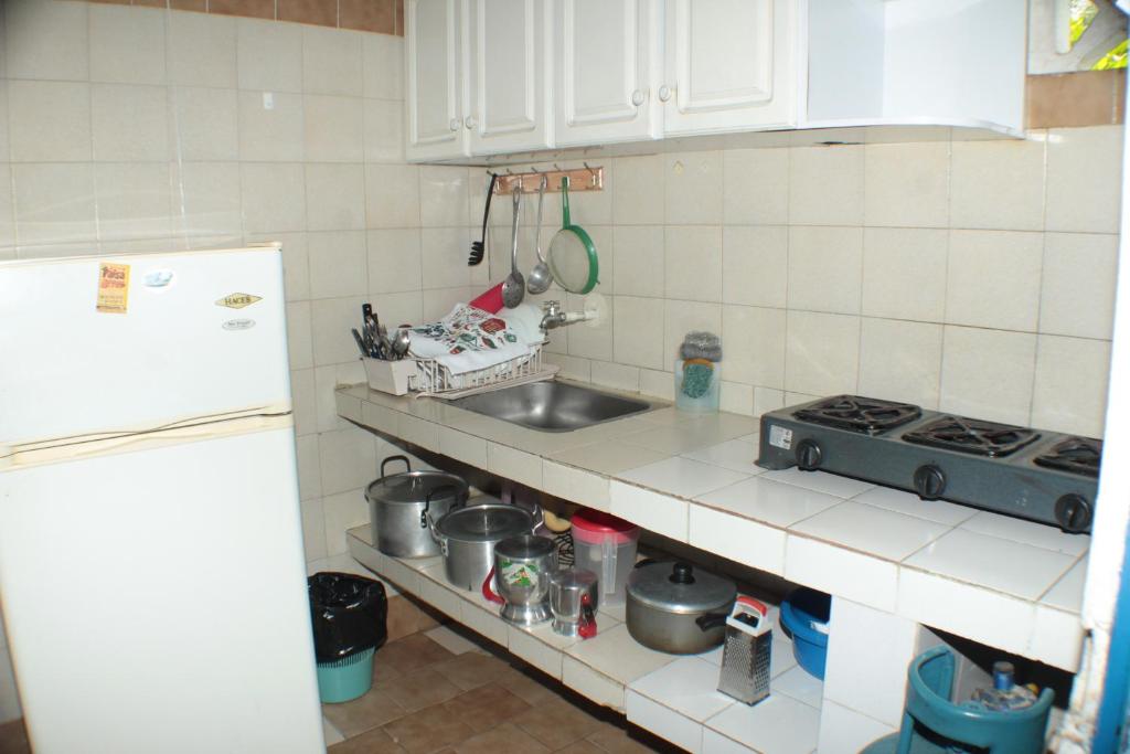 Kuchyň nebo kuchyňský kout v ubytování Villa Katherine