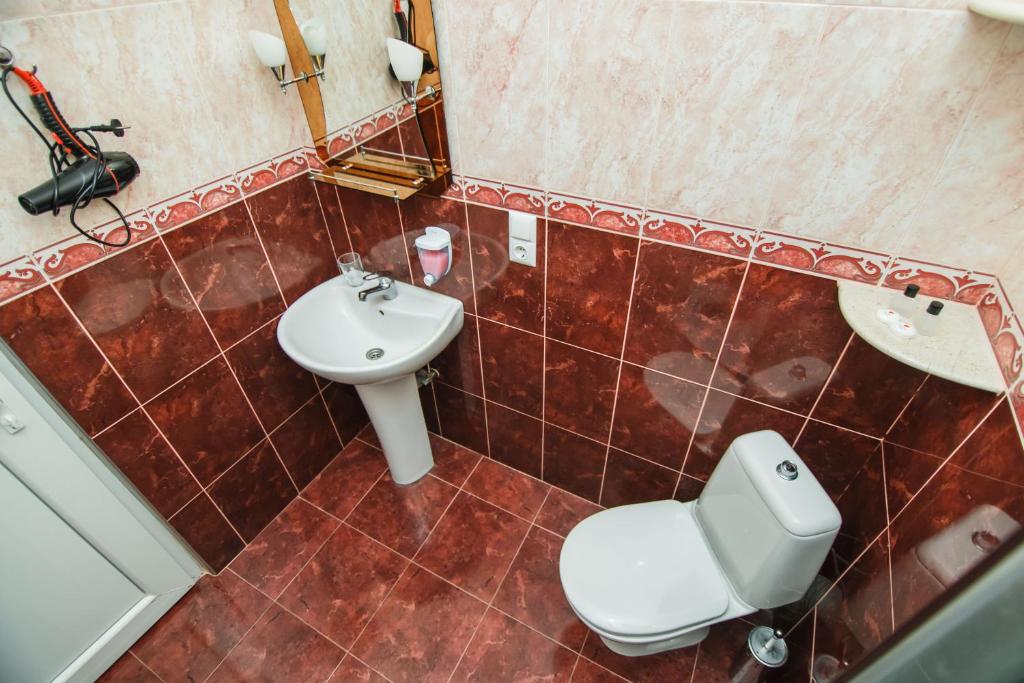 Koupelna v ubytování Hotel Egrisi
