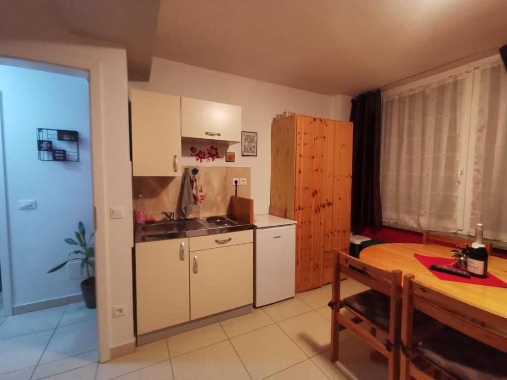 Kuchyň nebo kuchyňský kout v ubytování Apartments Violeta