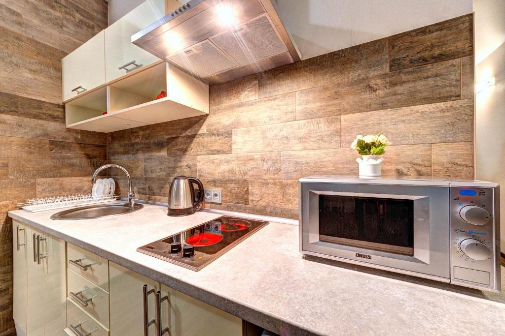 Küche/Küchenzeile in der Unterkunft Comfortable Apartment