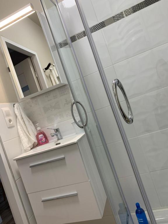 Kúpeľňa v ubytovaní Apartament „Ogrodowa”