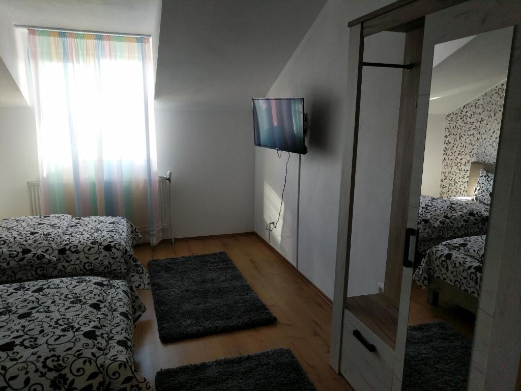 Postel nebo postele na pokoji v ubytování Pensiunea Vladut Timisoara