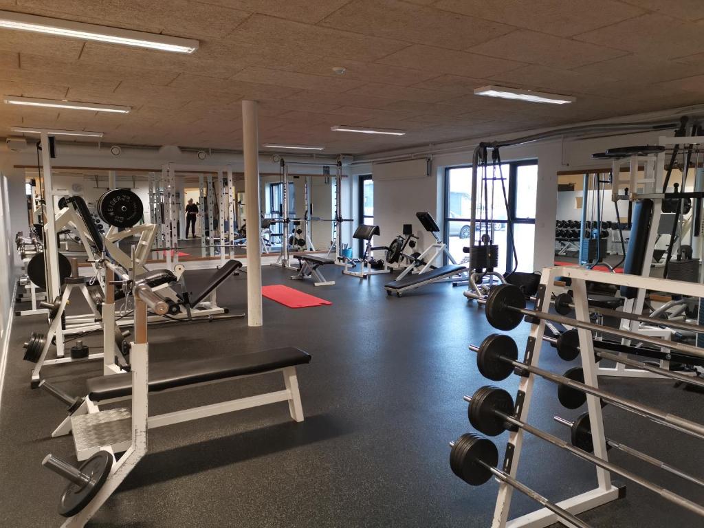 Fitness centrum a/nebo fitness zařízení v ubytování Tangsø Hytteby