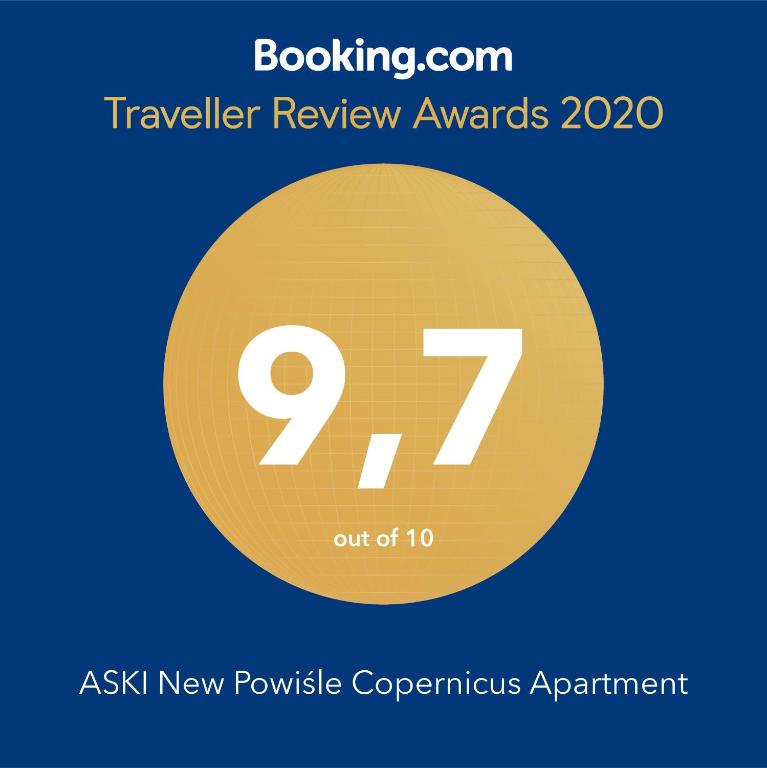 Certifikát, ocenenie alebo iný dokument vystavený v ubytovaní ASKI New Powiśle Copernicus Apartment
